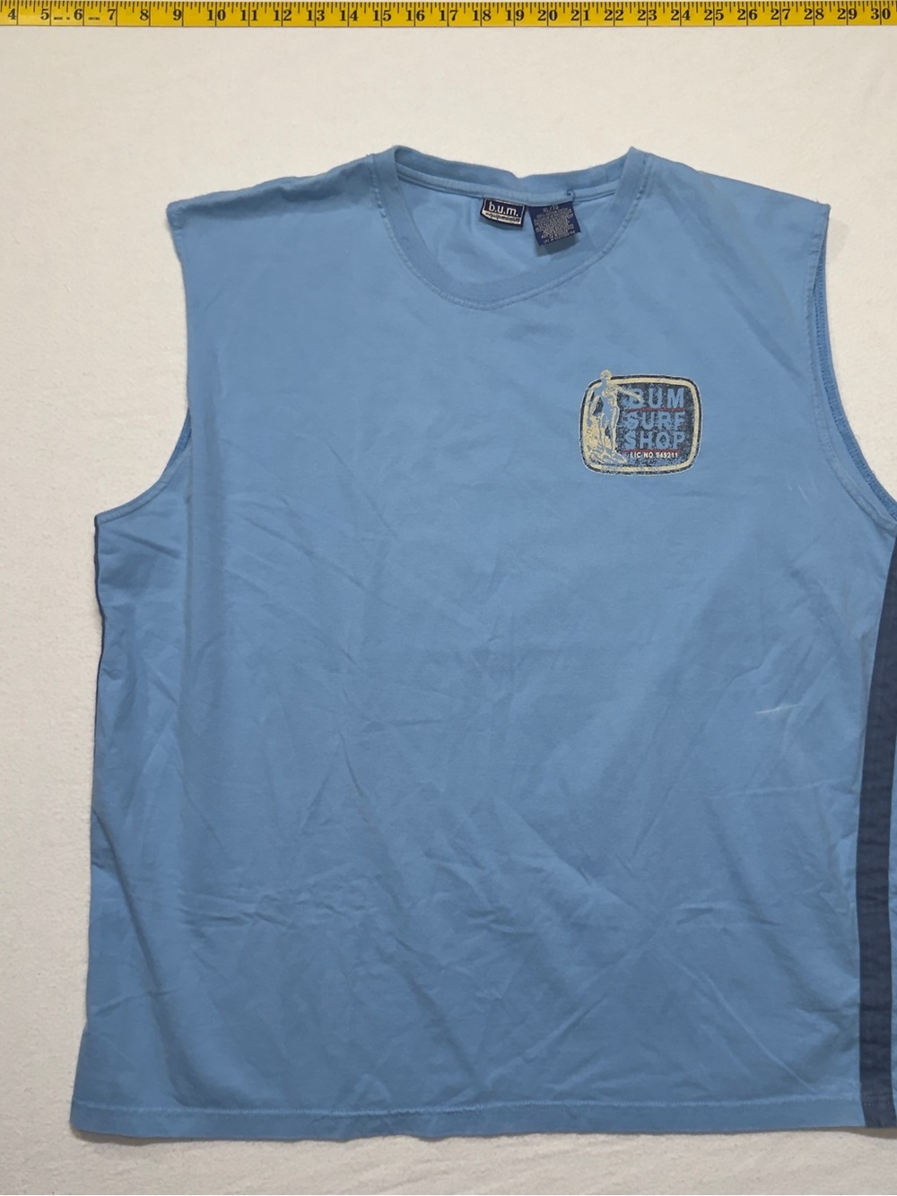 Vintage bum equipment Men’s Sleeveless Beach Shirt - Light Blue surf shirt